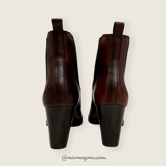 Frye Tate Chelsea Brown Genuine Leather Moto Gore Stretch Fall/Spring Ankle Boot - Picture 6 of 13